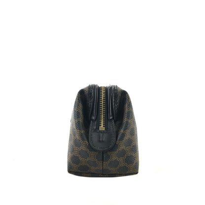 CELINE Macadam Blason PVC Leather Pouch Black Vintage irfd6i