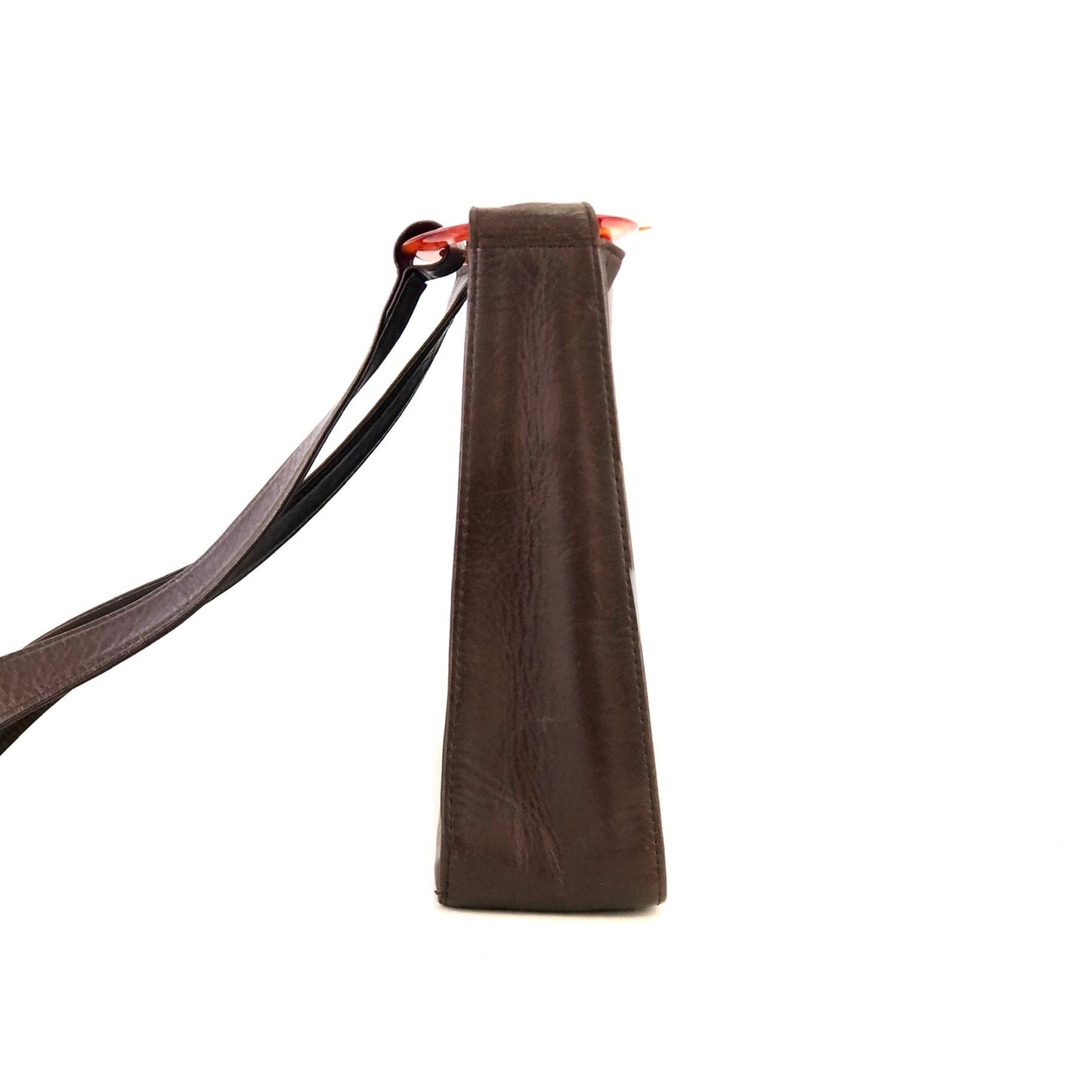 Yves Saint Laurent YSL embossed leather circle shoulder bag brown vintage old ttxy8i
