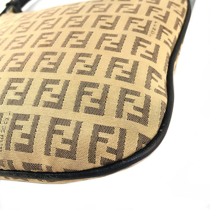 FENDI Zucchino one shoulder handbag beige vintage old yv64ch