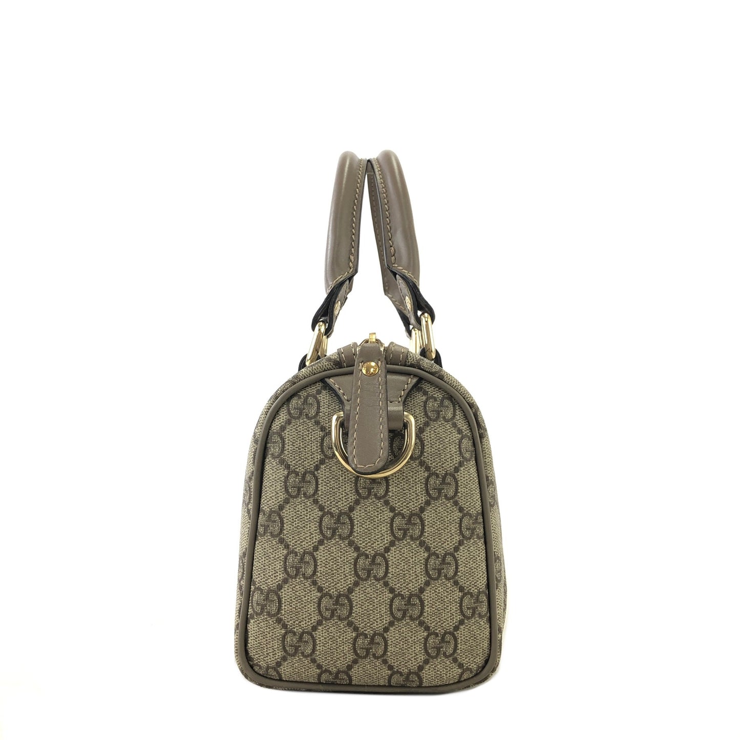 GUCCI GG Pattern Handbag Boston bag Beige Vintage vik38x