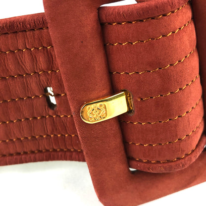 LOEWE anagram belt nubuck vermilion vintage old 7wfvth