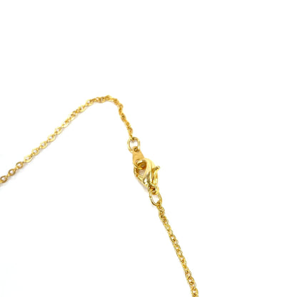 Christian Dior CD Circle Tassel Necklace Gold vintage Old Accessories v225dv