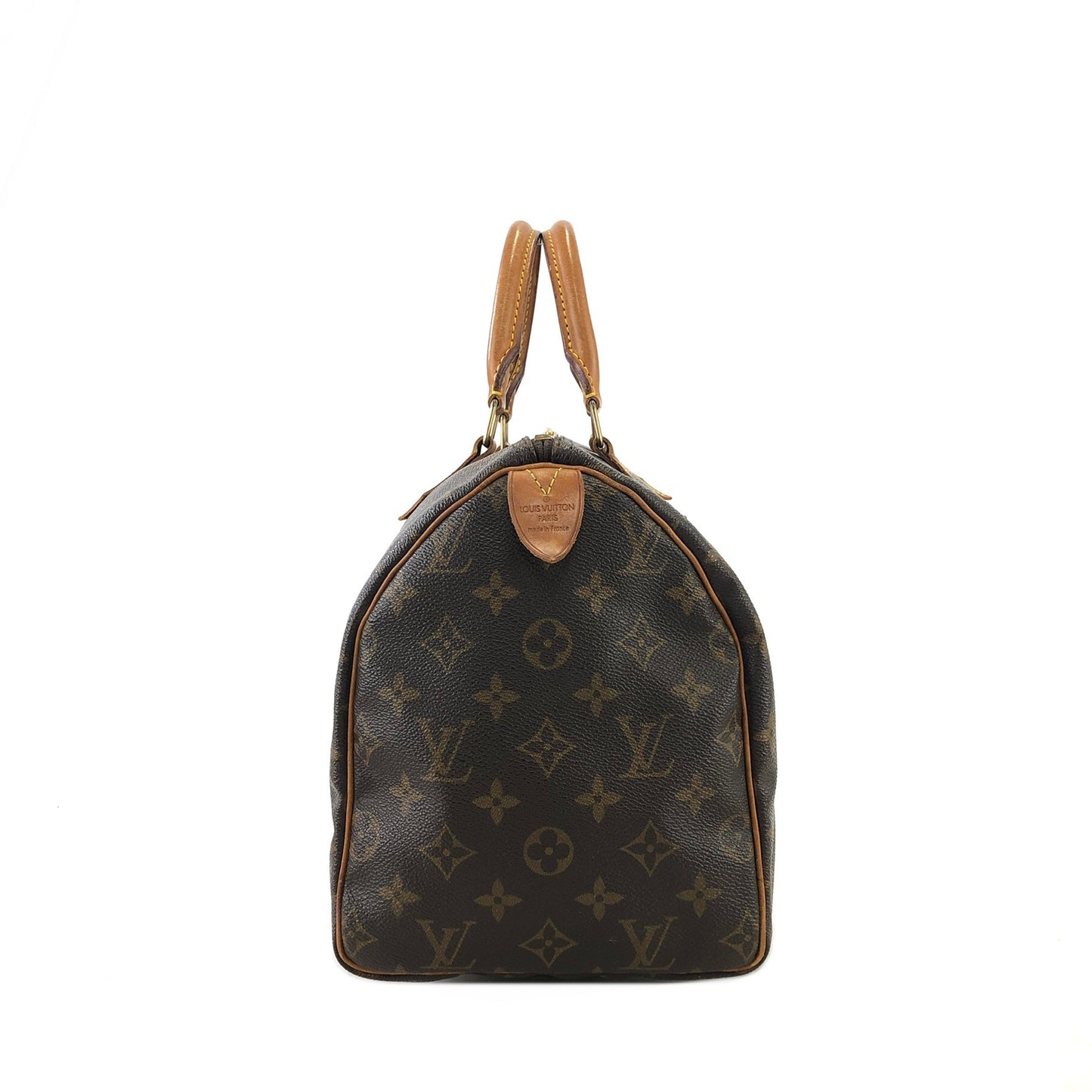 LOUIS VUITTON Monogram Handbag Boston bag Brown Vintage sdab23