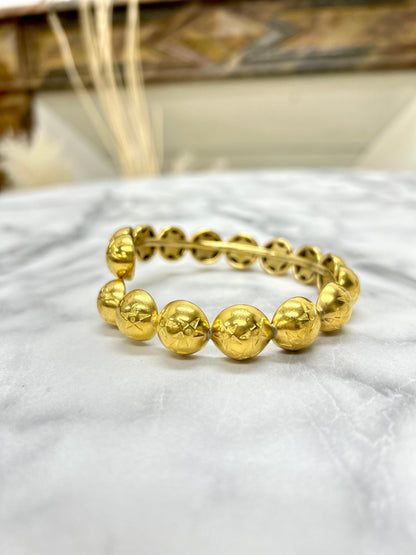 CELINE Starball Bangle Gold Vintage 2re8yh