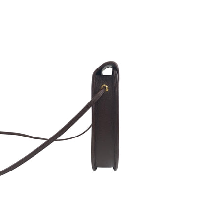 Yves Saint Laurent YSL Logo Leather Shoulder bag Brown Vintage  h4j3va