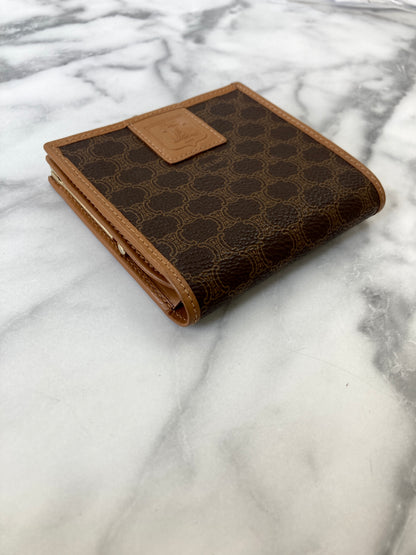 CELINE Macadam Blason 金屬扣折疊錢包 棕色 復古 8kr7tj 