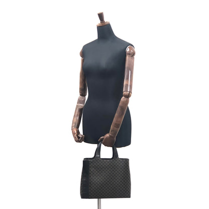 CELINE Macadam Logo Handbag Black Vintage v6cari