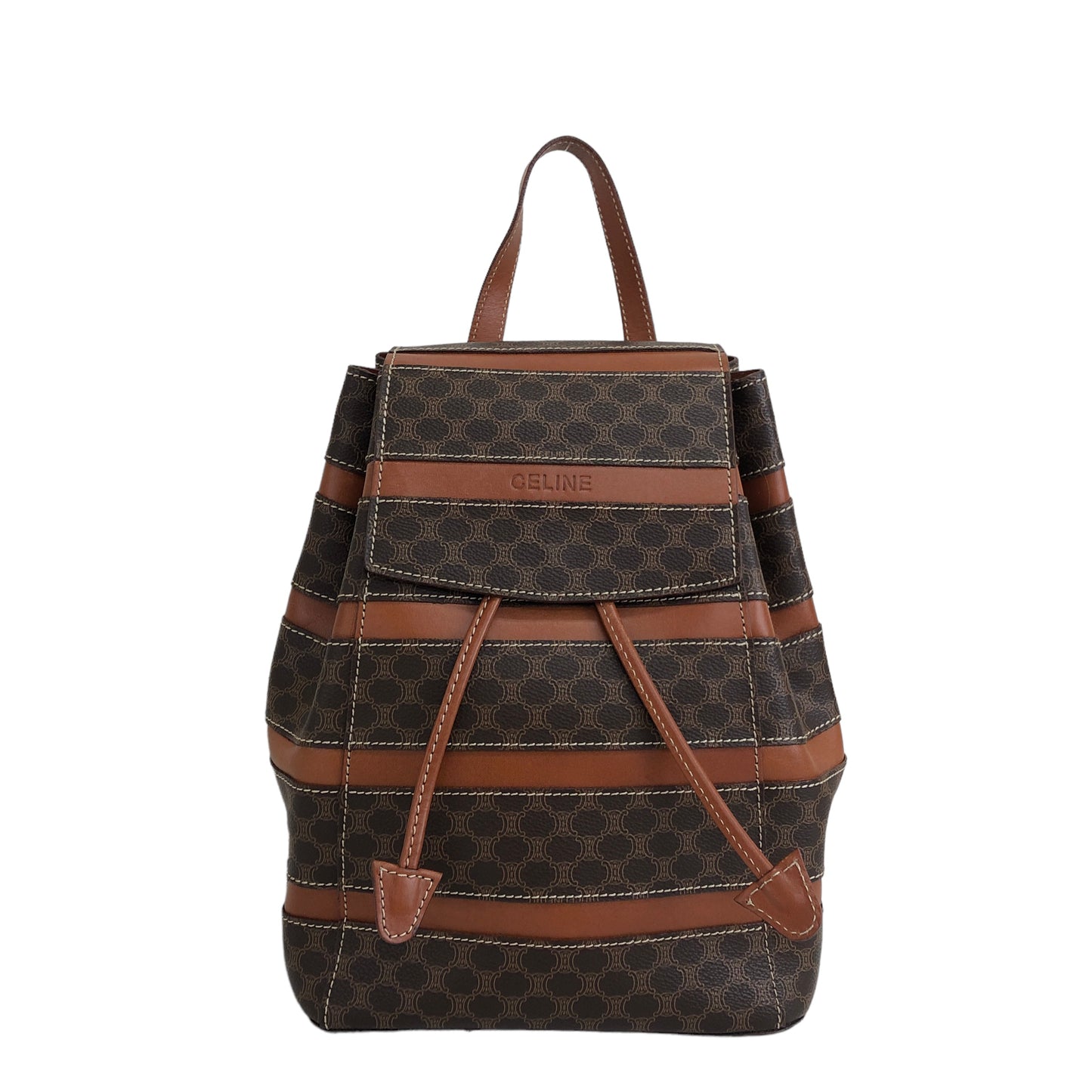 CELINE Macadam Backpack Brown Vintage nfrfxz