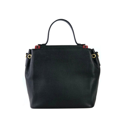 Yves Saint Laurent diamond cut YSL 2way leather shoulder bag handbag black vintage old axstfw