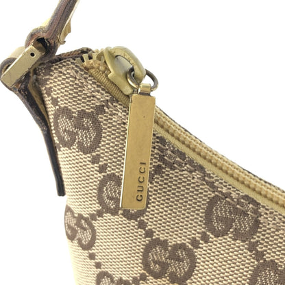 GUCCI hobo GG canvas shoulder bag handbag hobo beige vintage old a52g8f