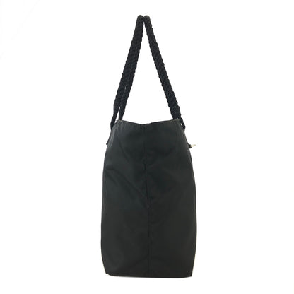 PRADA Triangle Logo Rope Handle Nylon Totebag Black Vintage dkh87x