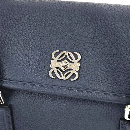 LOEWE Anagram Leather Two-way Small Boston bag Shoulder bag Navy Vintage nwunu6