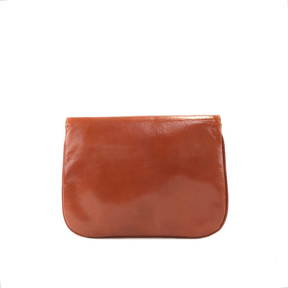 CELINE Triomphe 鏈條皮革肩背包 棕色 復古 tbugmc 