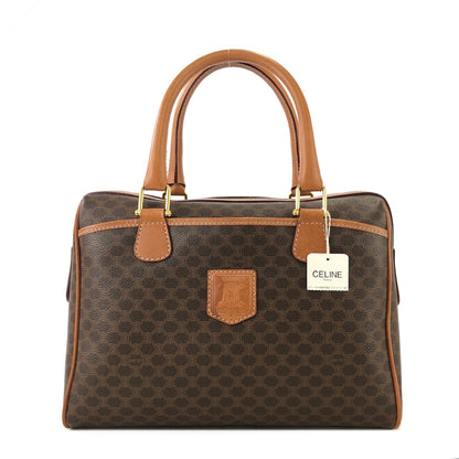 CELINE Macadam Blason Handbag Brown Vintage 5mzszr