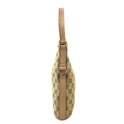 GUCCI GG Pattern Jacquard Leather Shoulder bag Hobobag Beige Vintage y4h8mn