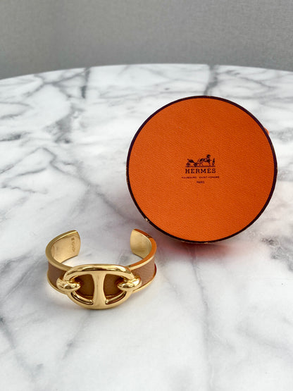 HERMES Chaine d'ancre 手鐲 駝色 復古 m7kkya 