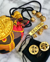Load image into Gallery viewer, CELINE Triumphal Arch Star Ball Logo Antique Brooch Gold Old Celine Vintage v3g2je
