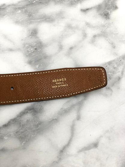 HERMES Leather Belt Black Vintage ydv6pp