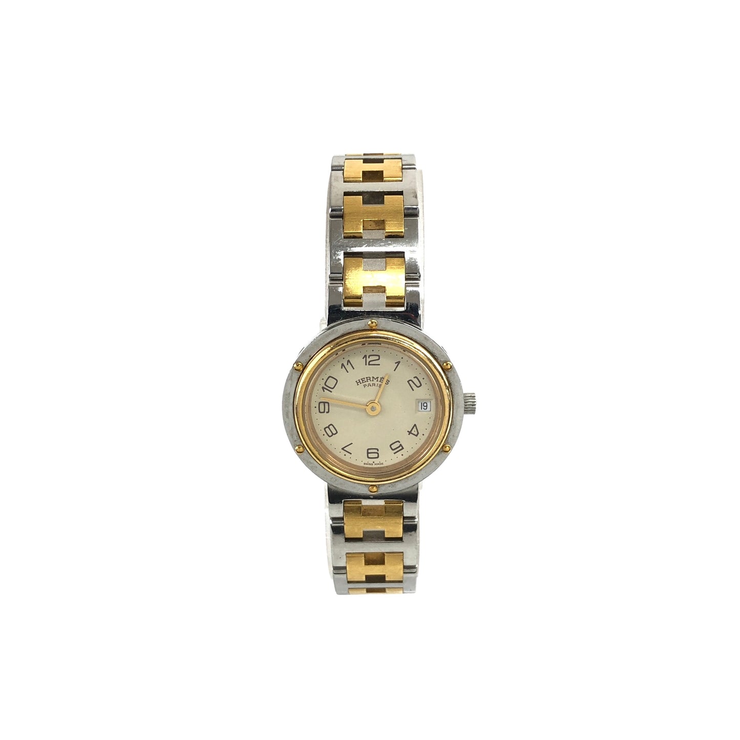 HERMES Quartz Watch Gold,Silver Vintage spnxcy