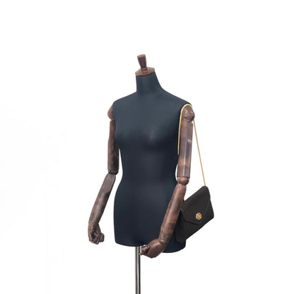 Christian Dior Trotter CD Logo 提花皮革鏈條單肩包 棕色 復古 kgur8f 