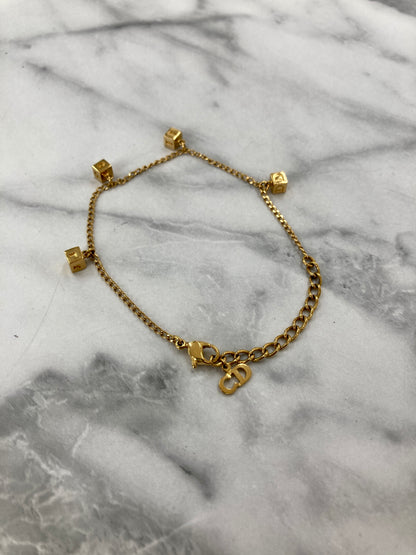 Christian Dior CD Logo Bracelet Gold Vintage 5fgxjr