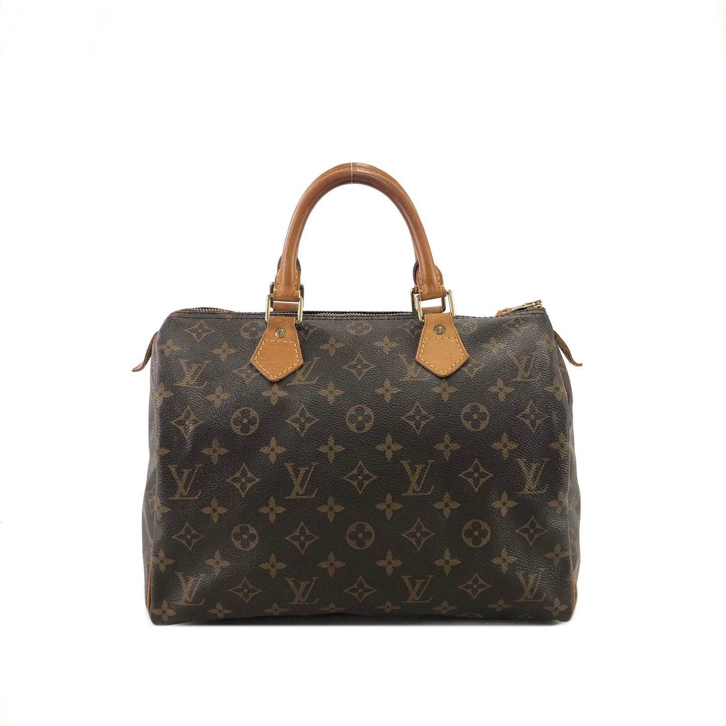 LOUIS VUITTON Monogram Handbag Boston bag Brown Vintage sdab23