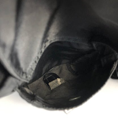 PRADA Triangle Logo Double Pocket Nylon Backpack Black Vintage dng5yz