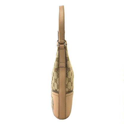GUCCI GG Pattern Jacquard Leather Shoulder bag Hobobag Beige Vintage y4h8mn