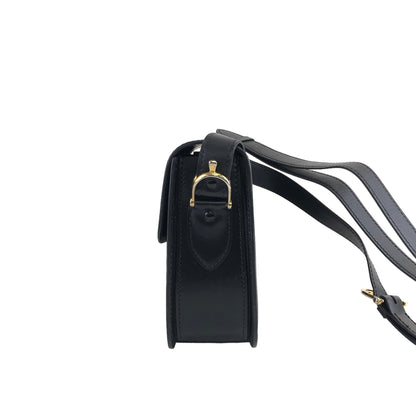CELINE 馬車皮革斜背包 黑色 復古 whhjwf 