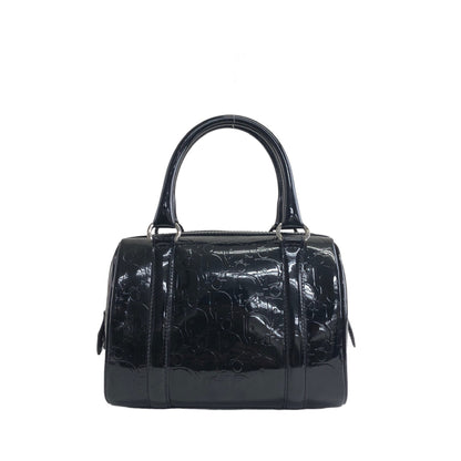 Christian Dior Trotter Patent Leather Handbag Boston bag Black Vintage ckzjdp