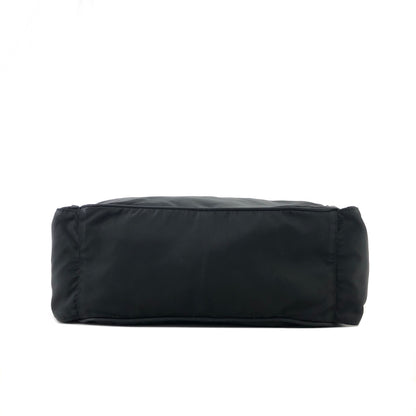 PRADA Triangle Logo Side Pocket Nylon Handbag Black Vintage z7gkye