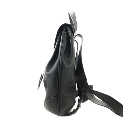 CELINE Horse Bit Leather Backpack Black Vintage fp635u