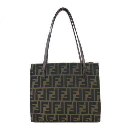 FENDI Zucca Canvas Handbag Brown Vintage yubvy7