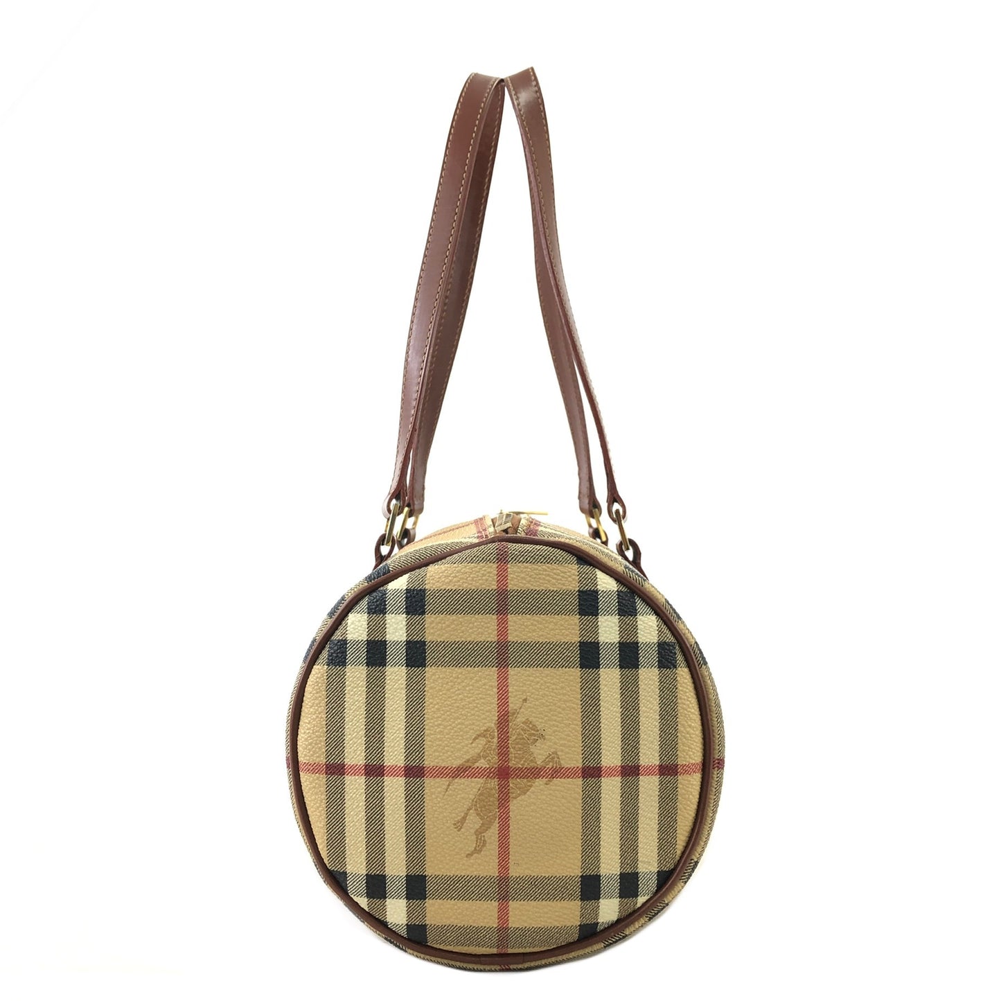 Burberry Nova Check Handbag Beige Vintage nwns72