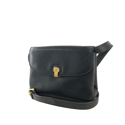 CELINE Triomphe 皮革斜背包 黑色 復古 2em4ef 