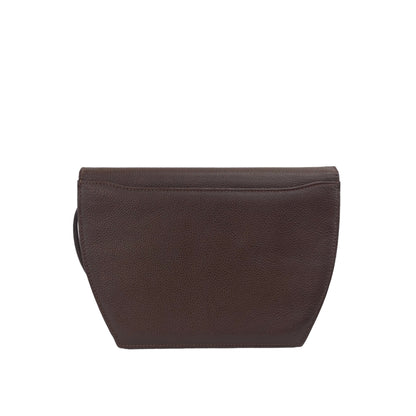 Yves Saint Laurent YSL Logo Leather Two-way Handbag Shoulder bag Brown Vintage 4de6fu