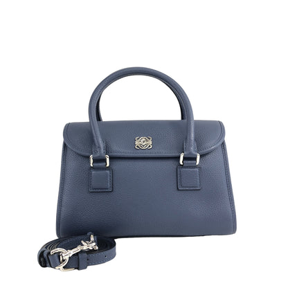 LOEWE Anagram Leather Two-way Small Boston bag Shoulder bag Navy Vintage nwunu6