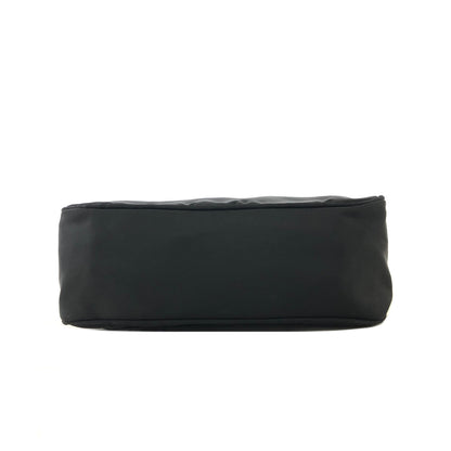 PRADA Triangle Logo Nylon Handbag Hobobag Black Vintage 7rgvu7