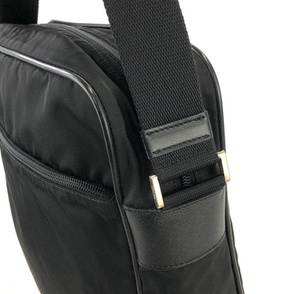 PRADA Triangle Logo Nylon Shoulder bag Black Vintage utfnwt