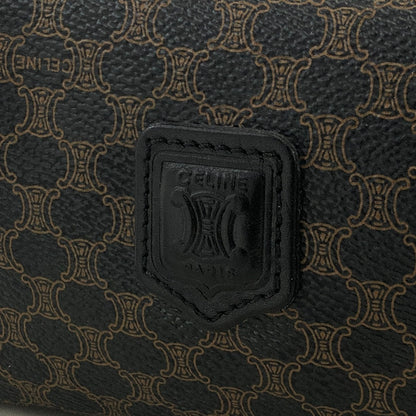 CELINE Macadam Blason PVC Leather Pouch Black Vintage irfd6i