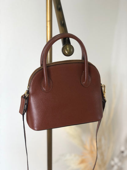 CELINE 皮革兩用手提包 單肩包 棕色 復古 r3d85r 