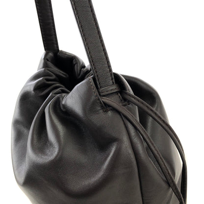 LOEWE Anagram Leather Drawstring Shoulder bag Brown Vintage zam3zr