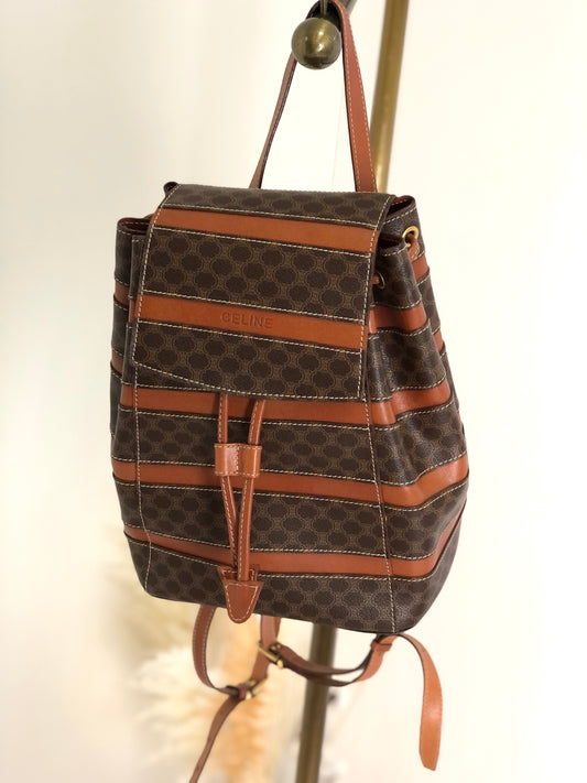 CELINE Macadam Backpack Brown Vintage nfrfxz