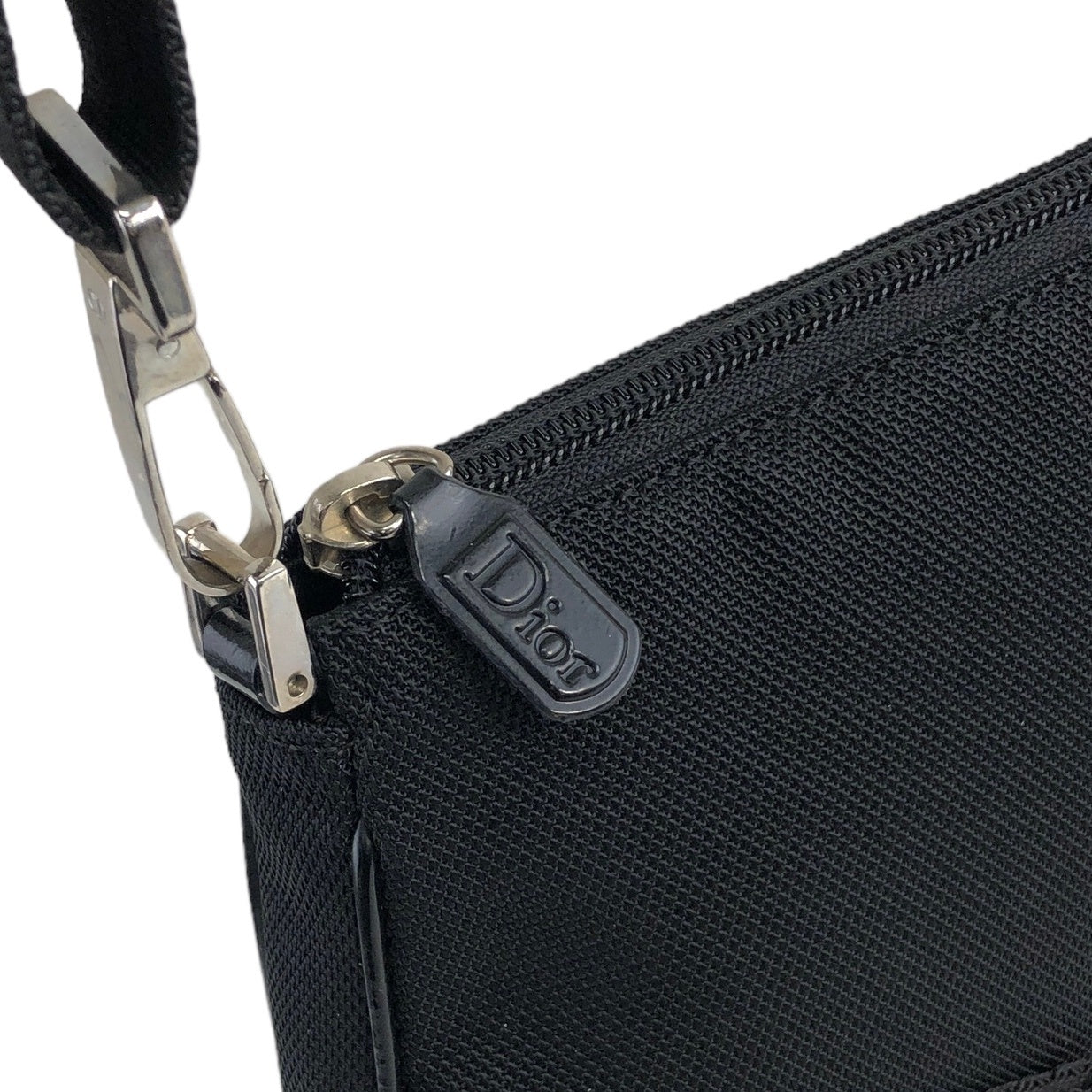 Christian Dior Nylon Shoulder bag Pouch Black Vintage j5jaum