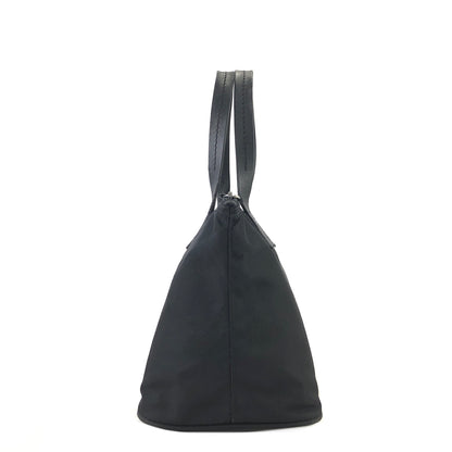 PRADA Triangle Logo Nylon Handbag Black Vintage hdamrs