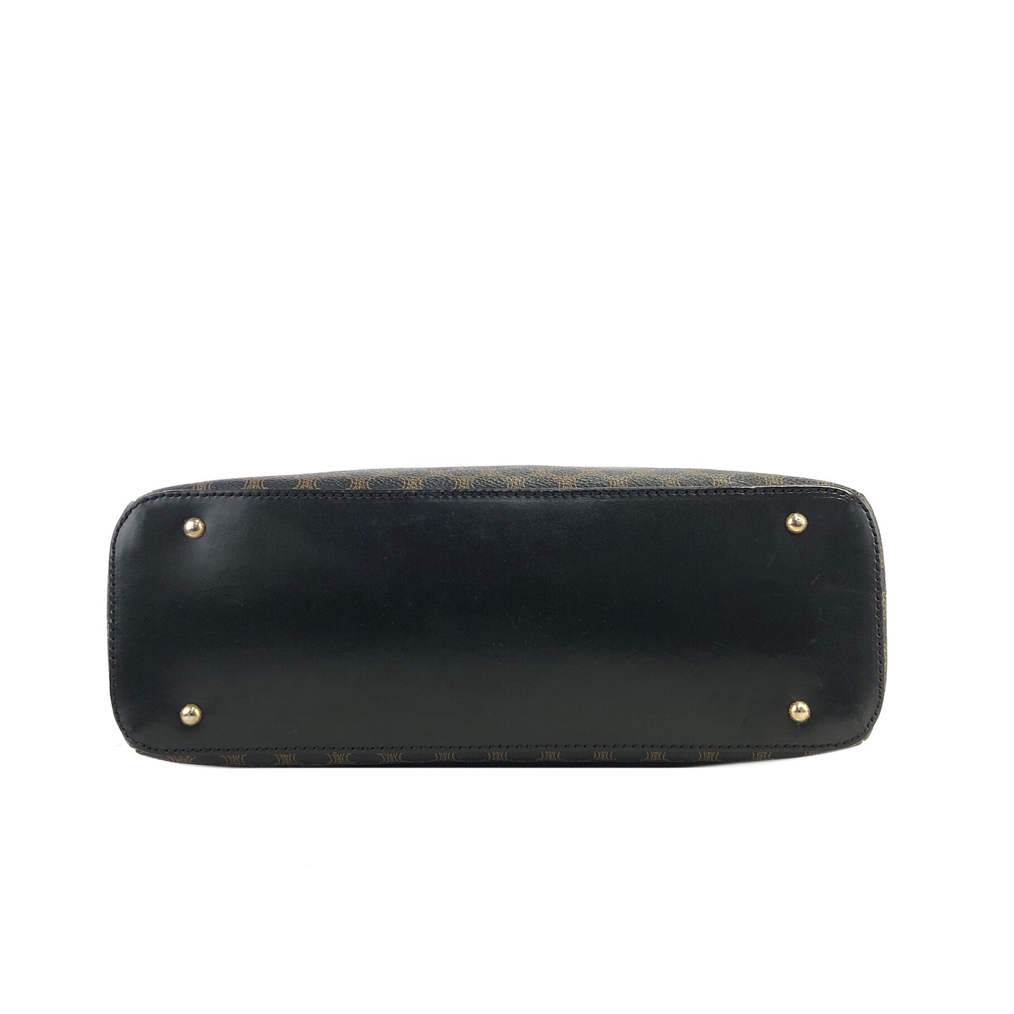 CELINE Macadam Blason Half Round Handbag Black Vintage a78a54