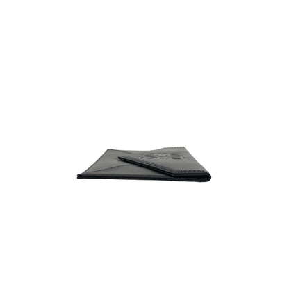 LOEWE Anagram Leather Clutch bag Black Vintage r5k67j