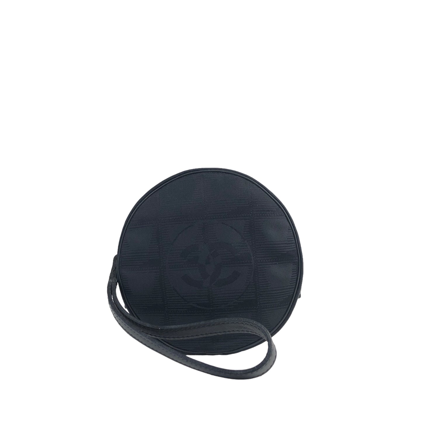 CHANEL New Travel Line Nylon Pouch Black Vintage jzz2pf