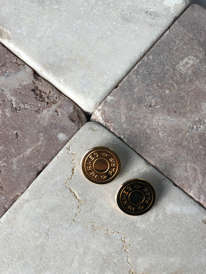 HERMES Serie 耳環 金色 復古 7r37em 