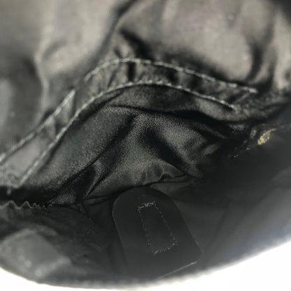 PRADA Triangle Logo Double Pocket Nylon Leather Backpack Black Vintage mkjw48